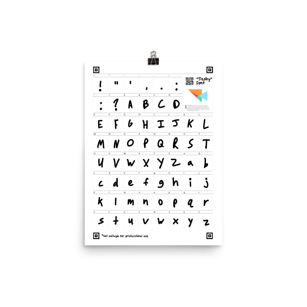 Joshy Font Poster